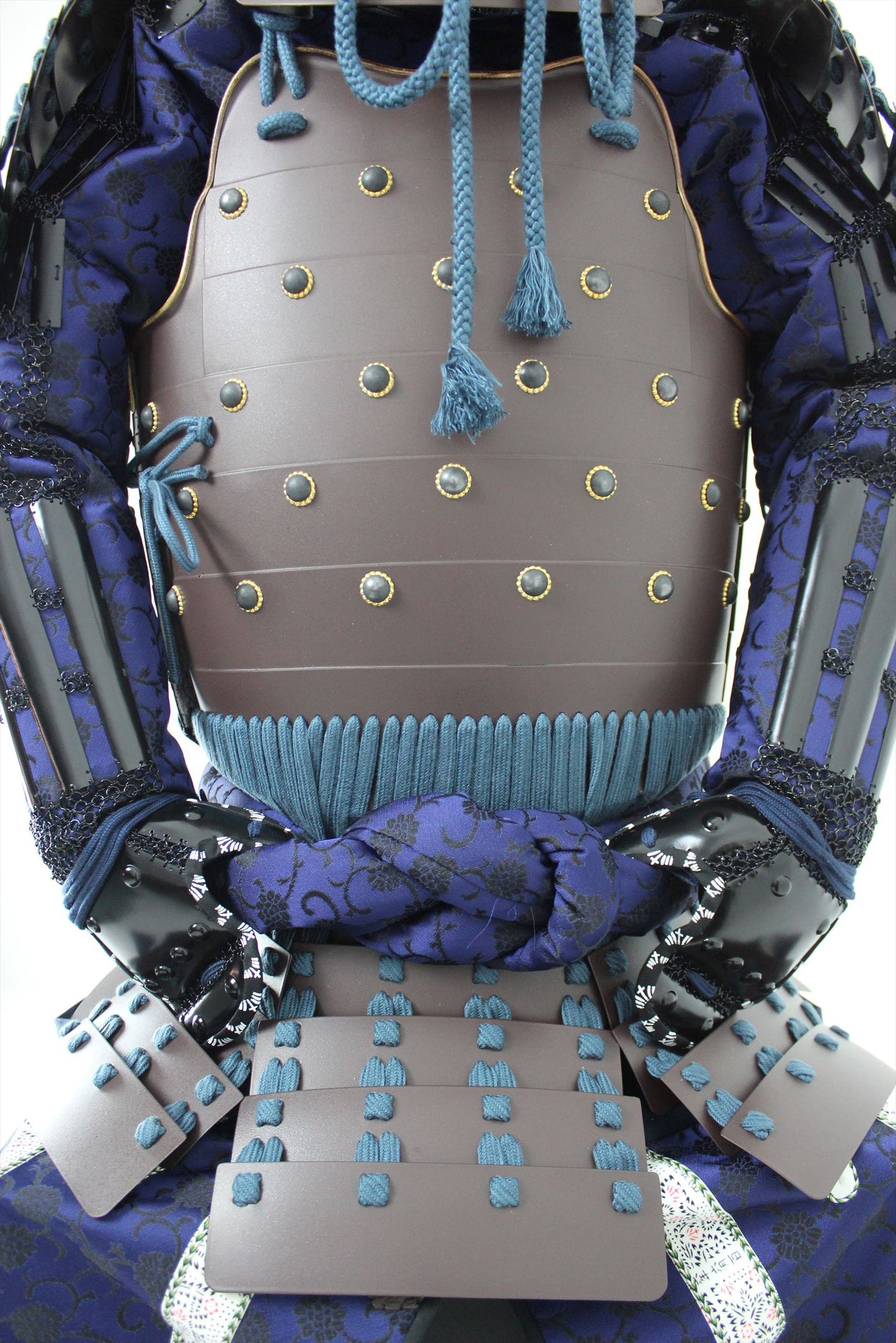 【O-053】Navy Blue Thread Odoshi / Metallic Rust Rivet Armor / Zunari Helmet