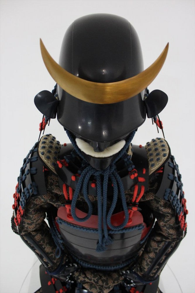 【O-054】Navy Blue and Red Thread Odoshi / Munatori Black Armor / Zunari Helmet