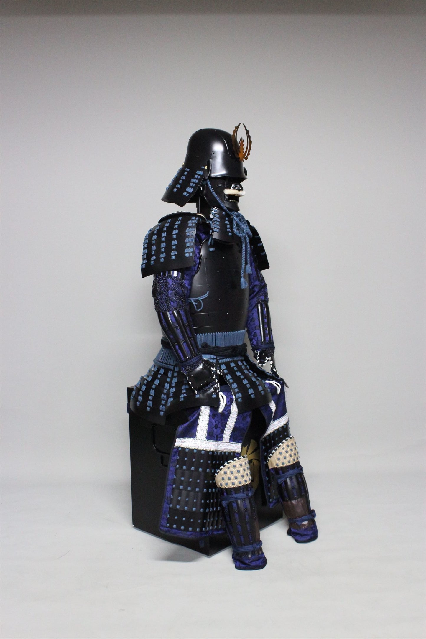 【O-066】Navy Blue Thread Odoshi / Black Matted Rivet Armor