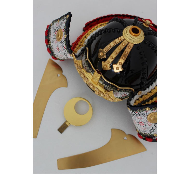 【C-004-K】赤糸威当世小札 (子供用兜)