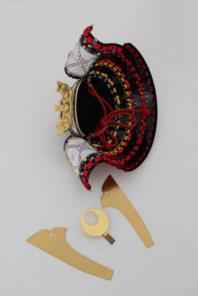 【C-019-K】赤糸裾濃威大鎧 (子供用兜)