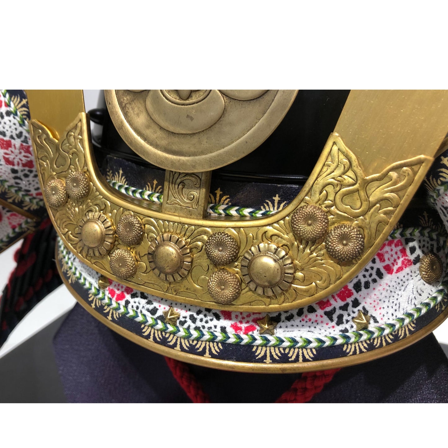 【O-037-K】紺糸威大袖黒二枚胴具足(兜のみ)