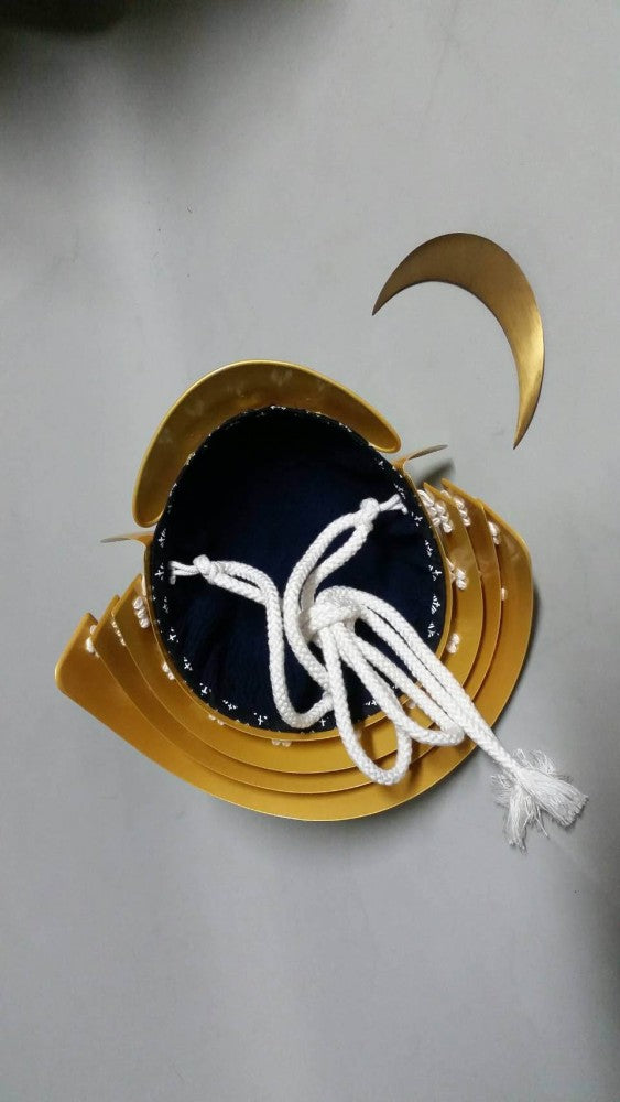 【O-073-K】白糸威金塗桶側二枚胴具足(兜のみ)