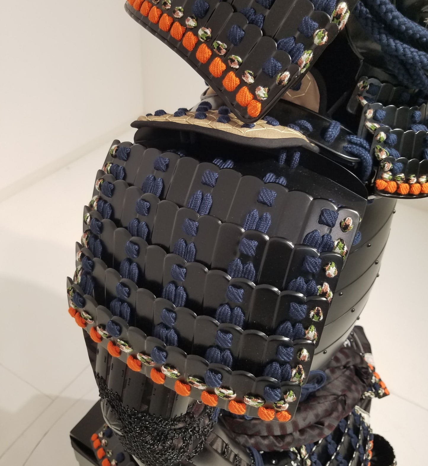 【O-050】Navy Blue Thread Odoshi / Black Matted Rivet Armor / Zunari Helmet