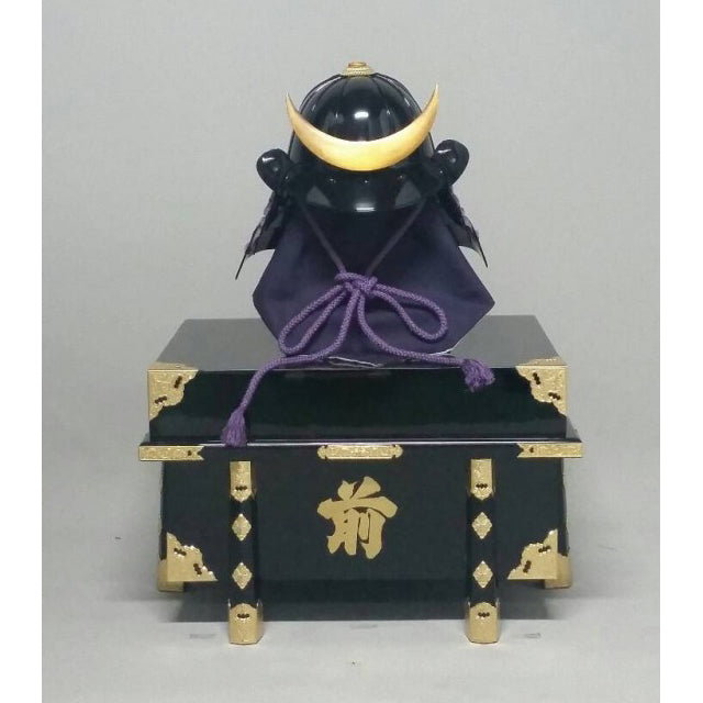 【O-056-K】紫糸威黒胸取二枚胴具足（兜のみ）